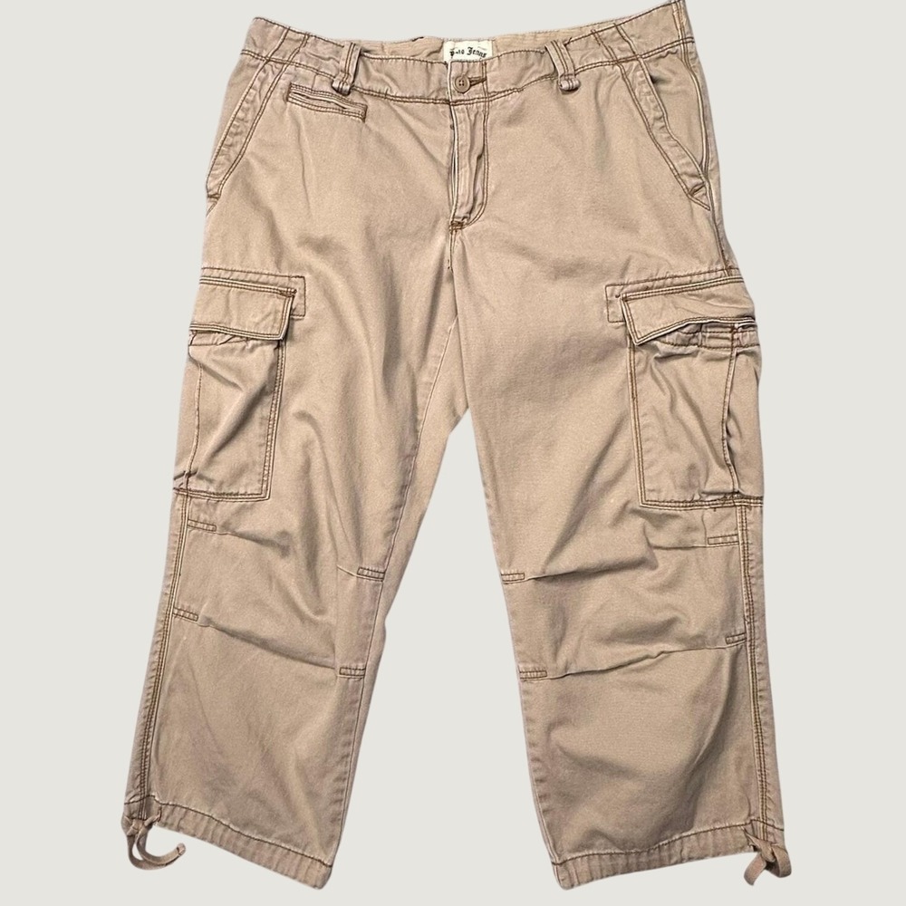 Polo Jeans Ralph Lauren Cargo Capri Pants Women's 10 Khaki Utility Y2K Cropped